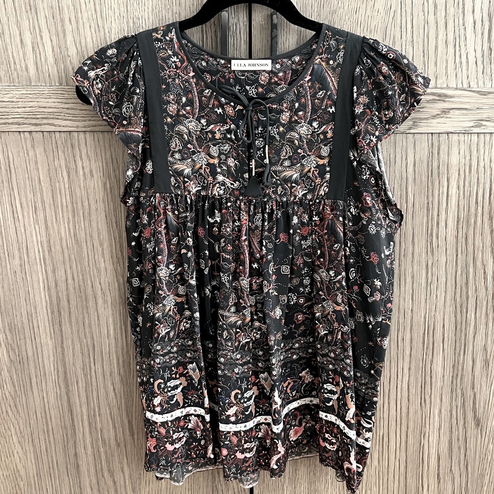 Ulla Johnson Silk Peasant Top